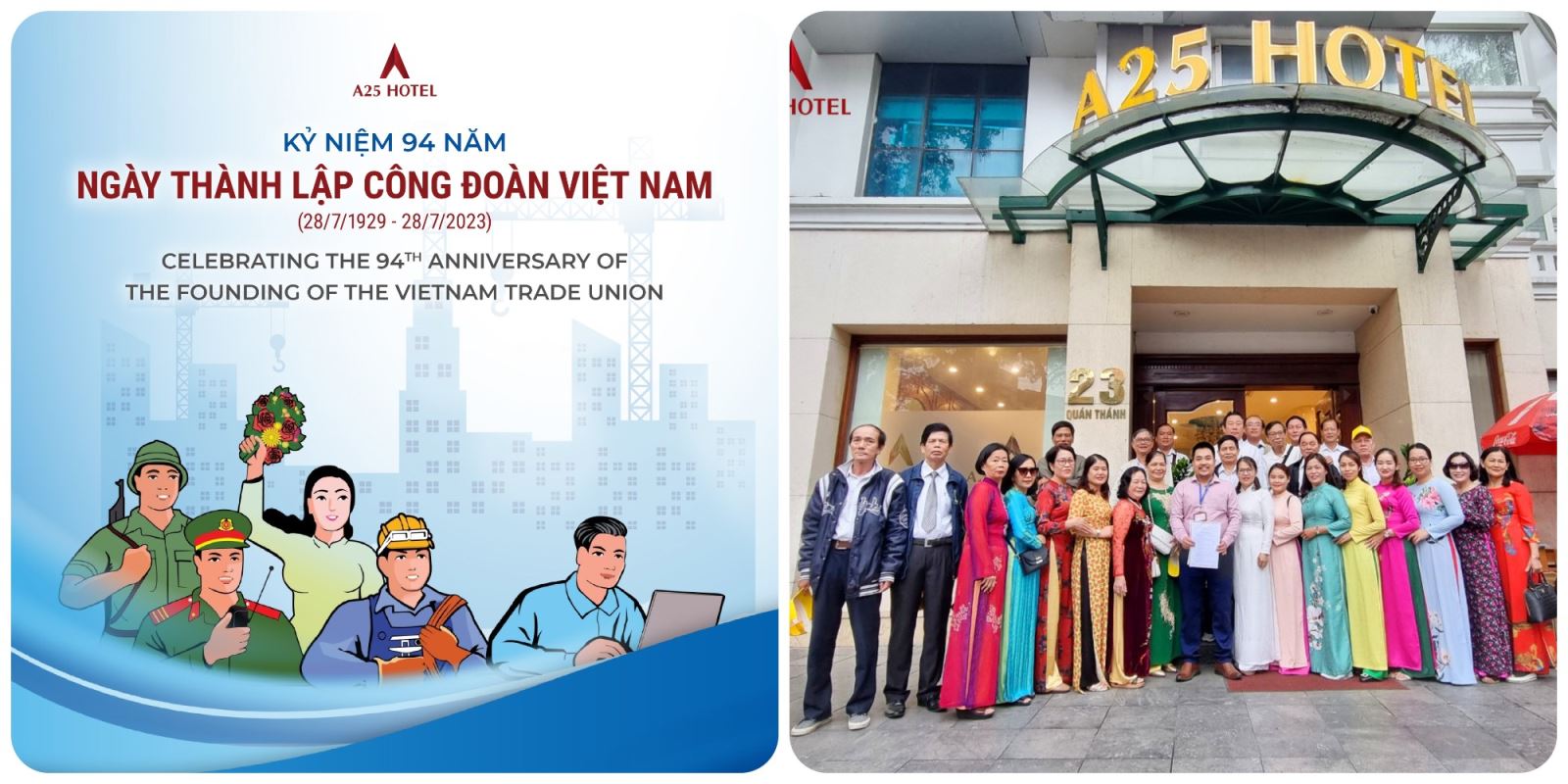 A25 Hotel Chào mừng ngày thành lập Công Đoàn Việt Nam