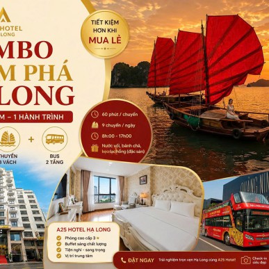 Combo thuyền 3 vách ngắm hoàng hôn Hạ Long