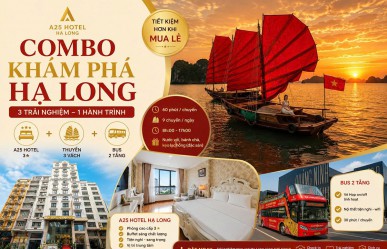 Combo thuyền 3 vách ngắm hoàng hôn Hạ Long