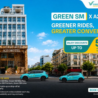 A25 Hotel × Green SM – Enjoy travel discounts of up to VND 50,000