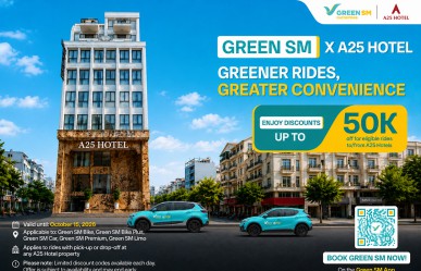 A25 Hotel × Green SM – Enjoy travel discounts of up to VND 50,000