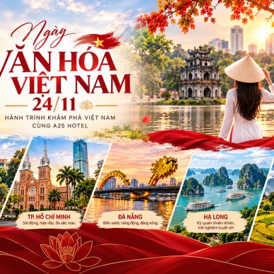 Ngày Văn hóa Việt Nam 24/11 – Kỳ nghỉ mới, hành trình khám phá Việt Nam cùng A25 Hotel