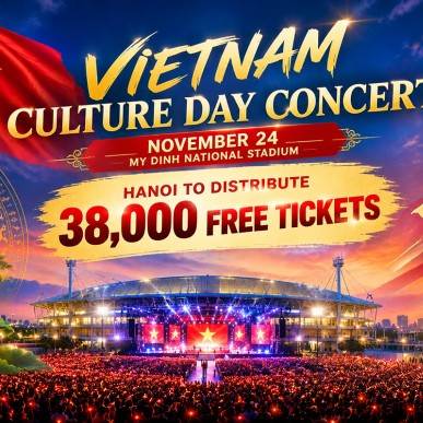 Vietnam Culture Day Concert on 24 November at My Dinh Stadium: Hanoi Gives Away 38,000+ Free Tickets
