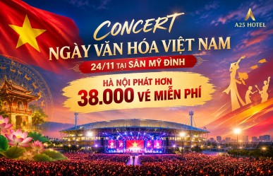 Concert Ngày Văn hóa Việt Nam 24/11 tại sân Mỹ Đình: Hà Nội phát hơn 38.000 vé miễn phí