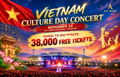 Vietnam Culture Day Concert on 24 November at My Dinh Stadium: Hanoi Gives Away 38,000+ Free Tickets