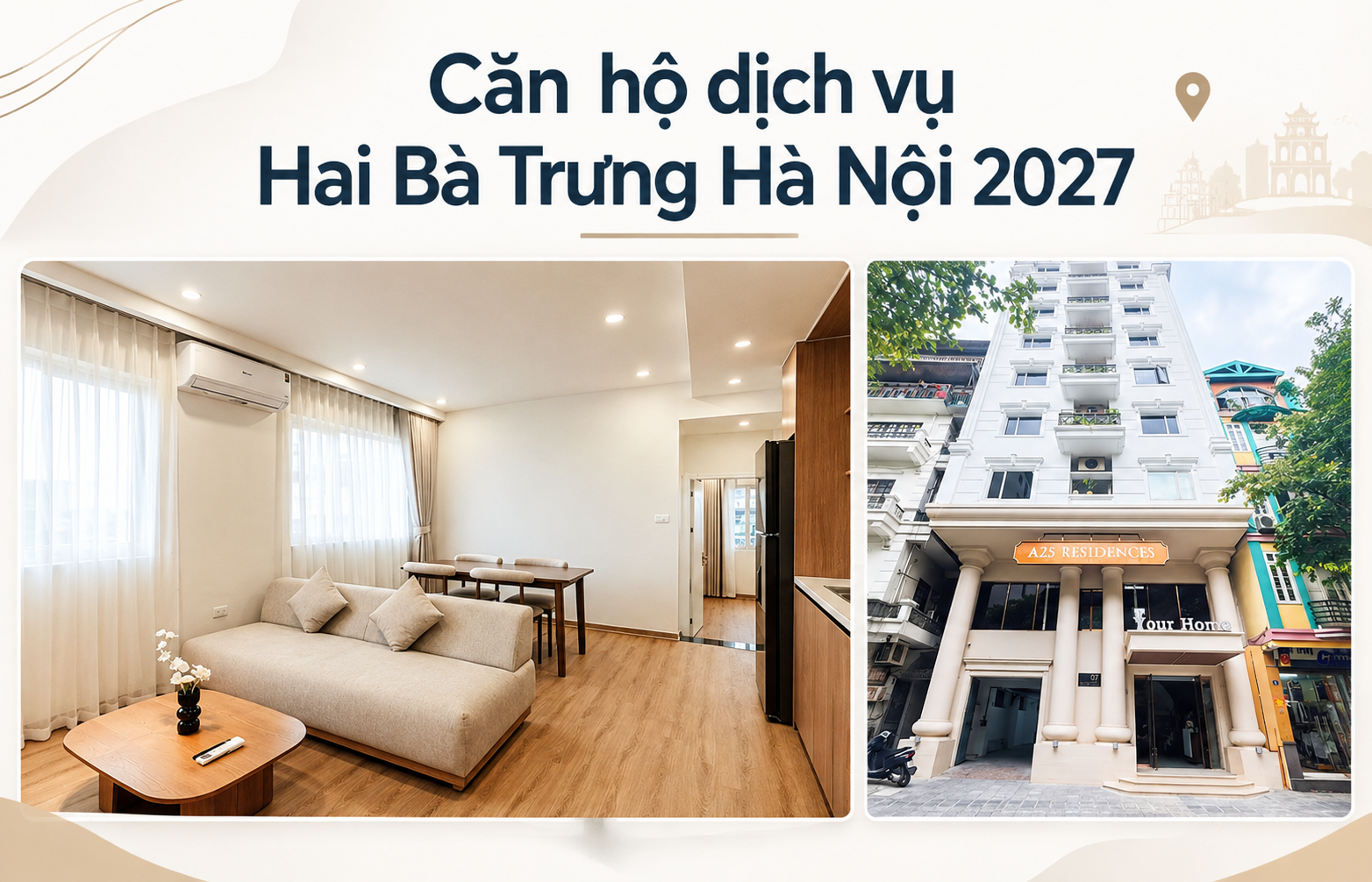 Căn hộ dịch vụ Hai Bà Trưng Hà Nội 2027: Địa chỉ lưu trú tiện nghi